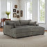 4-Piece Flannel Sectional Sofa