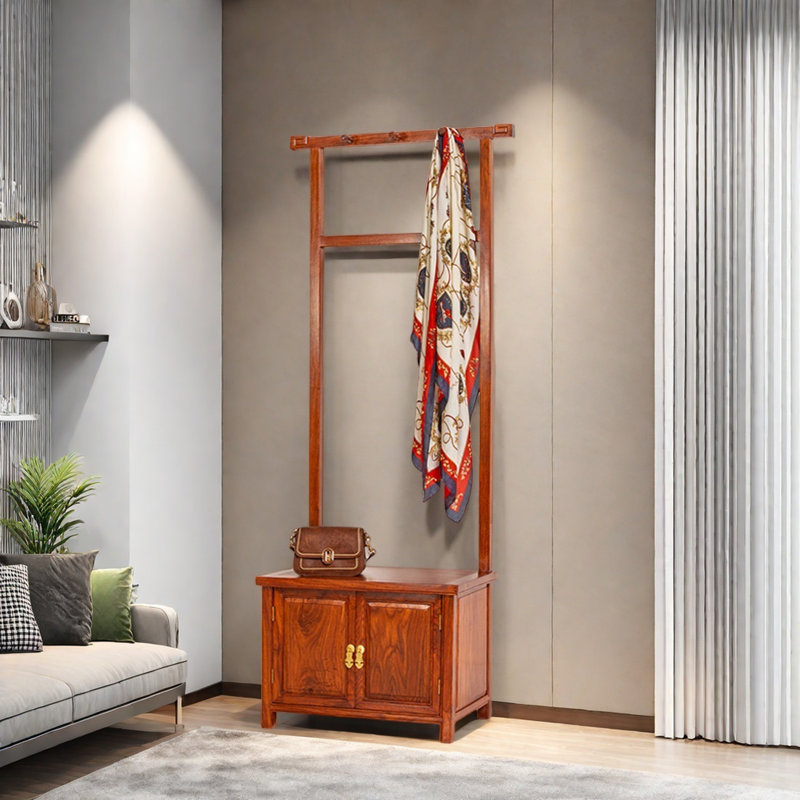 Coat Rack with Cabinet Base
