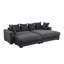 Canapé modulaire rembourré en velours côtelé 4 pièces Duke-110990131