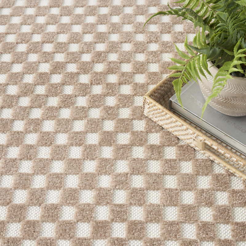 Latitude Run® Care Free 9'2" x 12' Brown Modern Indoor Rug, Rectangle 5'3" x 7'
