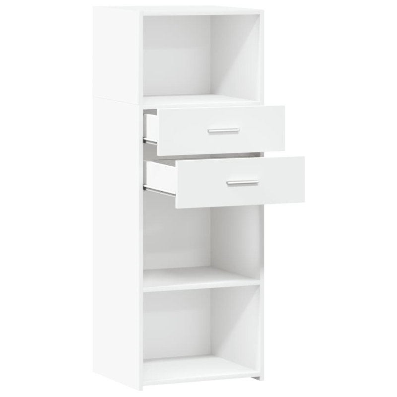 Shanesia 124cm H x 45cm W Standard Bookcase, White