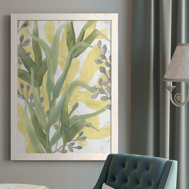 Fresque de l'herbe de mer Ogawa II, Blanc, H 37,5 po x l 27,5 po x P 1 po