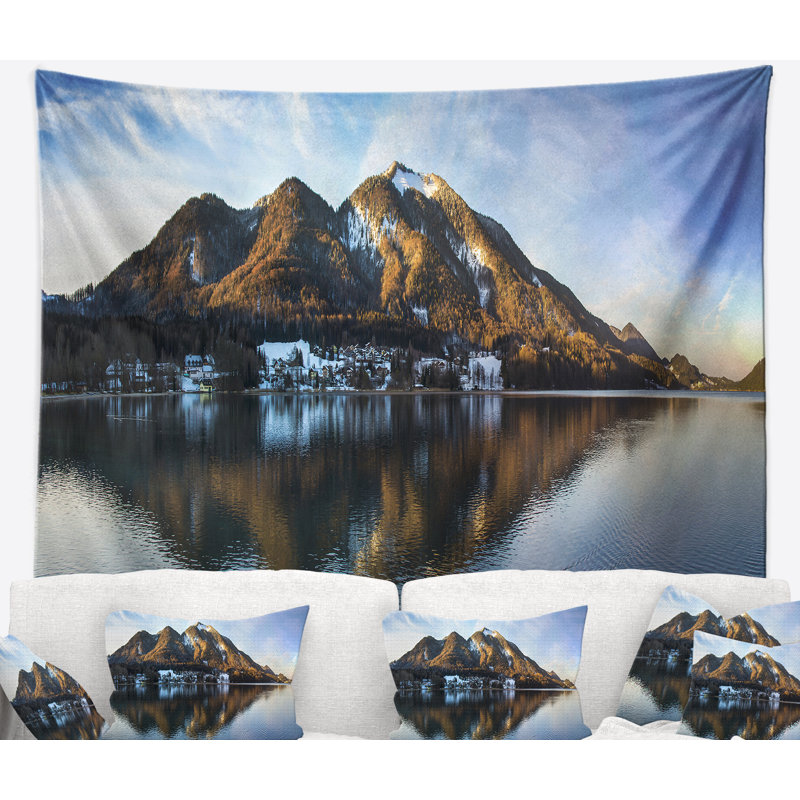 Tapisserie paysage marin Fuschlsee, H 68 po x l 80 po