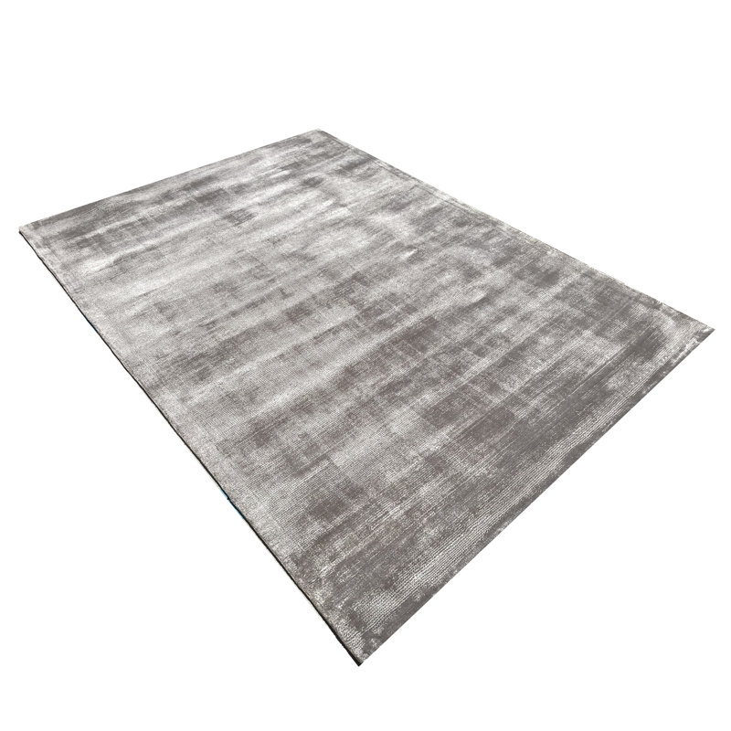 Tapis touffeté à la main en laine taupe 5 pi 3 po x 7 pi 2 po