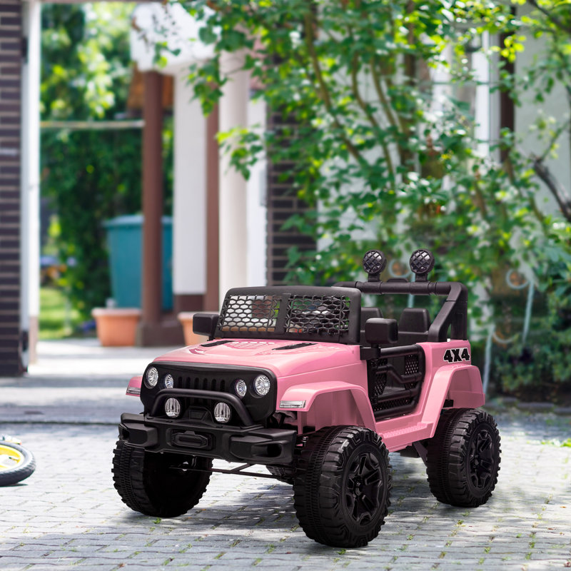 Pink 12-Volt Kids Electric Off-Road Truck with Remote Control