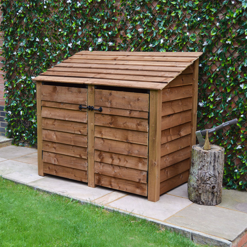 Tangier 150cm W x 80cm D Solid Wood Log Store, Rustic Brown