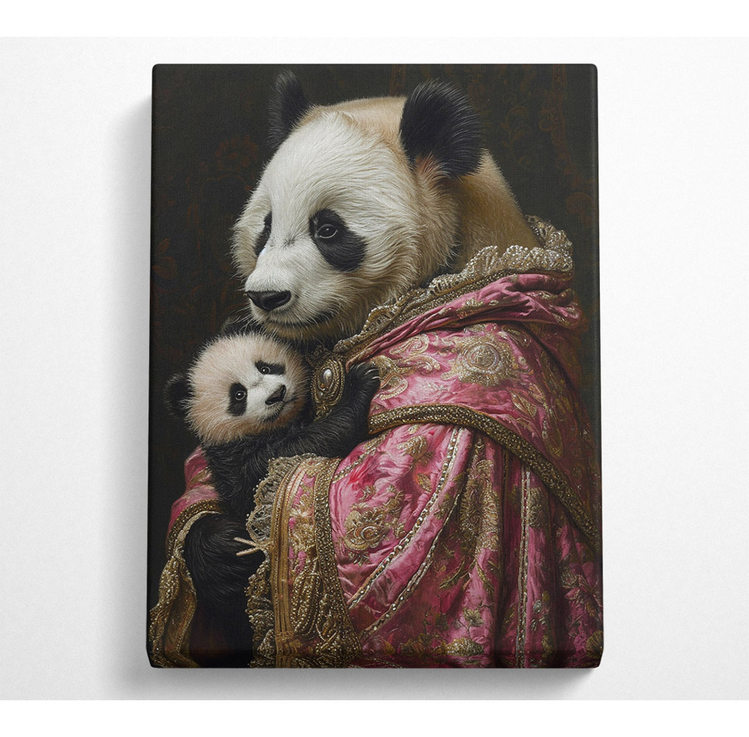 Panda Mutter - Kunstdrucke auf Leinwand ohne Rahmen