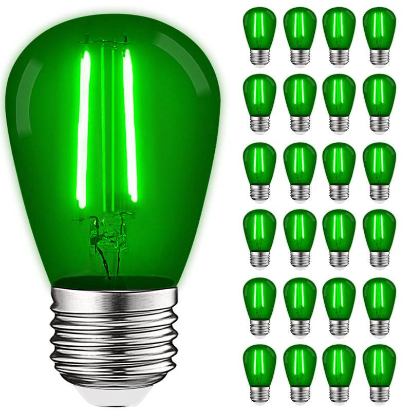 Guirlande lumineuse 0,5 W à DEL S14 de 0,5 W, culot moyen (standard) E26