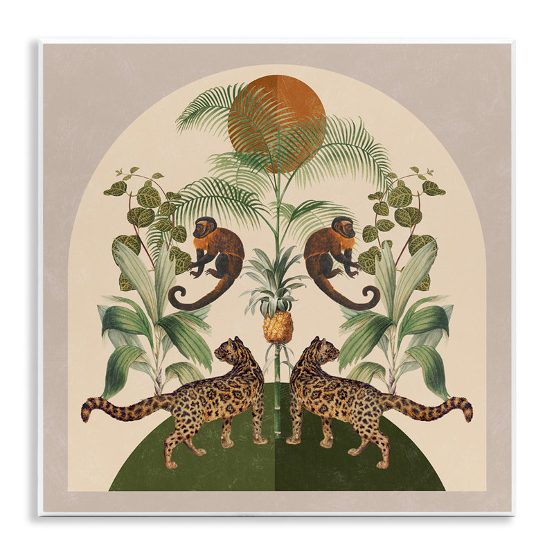 Art mural Boho Jungle Animals par Victoria Barnes