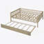 Wood Daybed With Trundle And Fence Guardrails-1902822371-1902822374