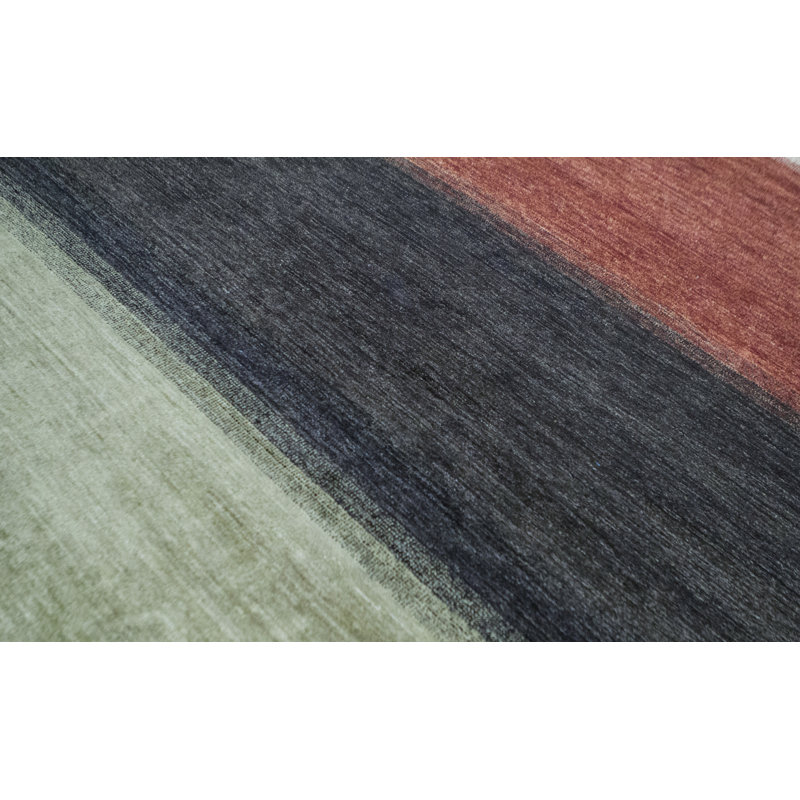 Tapis rouge de haute qualité noué à la main Gabbeh
