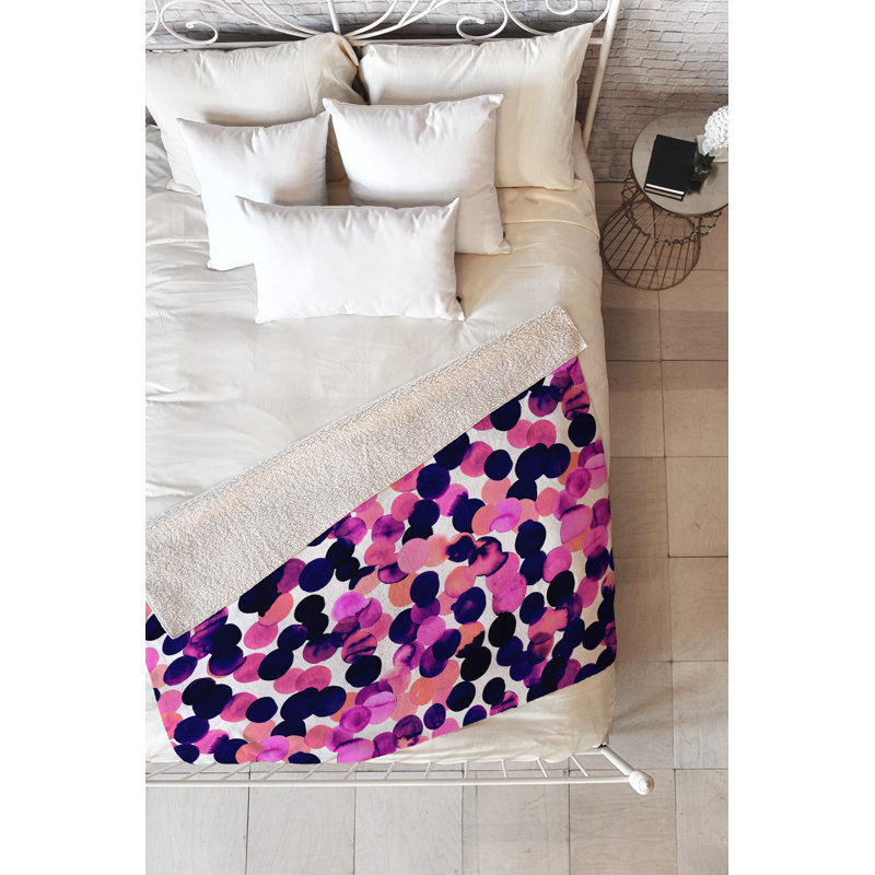 Couverture pâle spot gracie, L 60 po x l 50 po, Rose