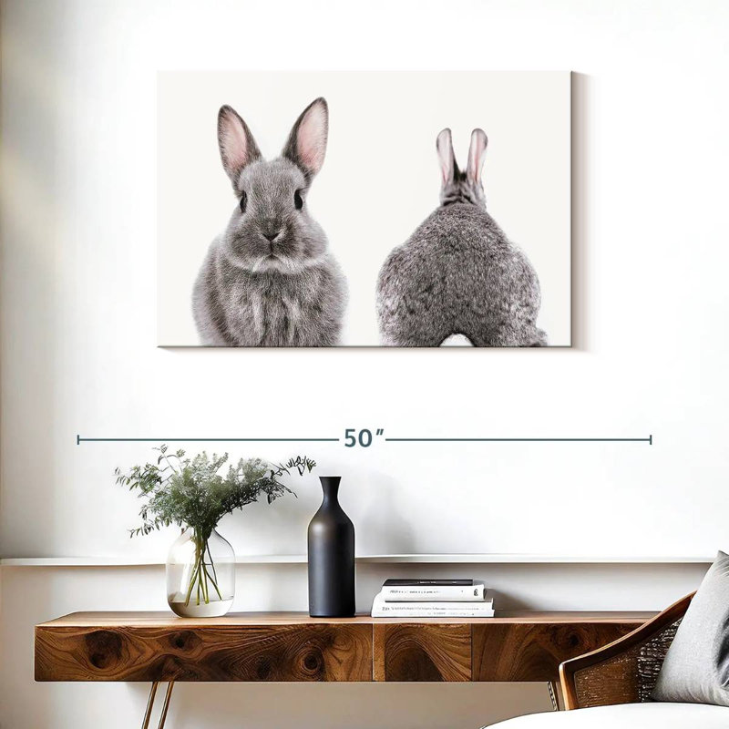 Brampt Rabbit Front And Back Portrait, 24" H x 36" W