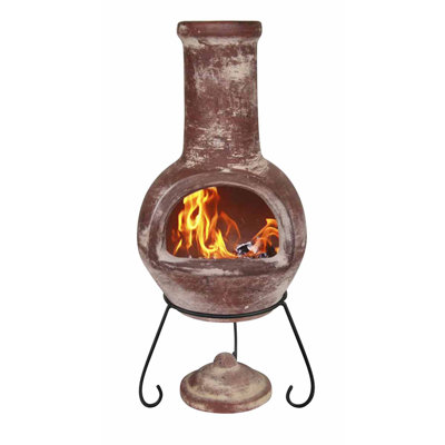 Colima Column Clay Chimnea with Lid