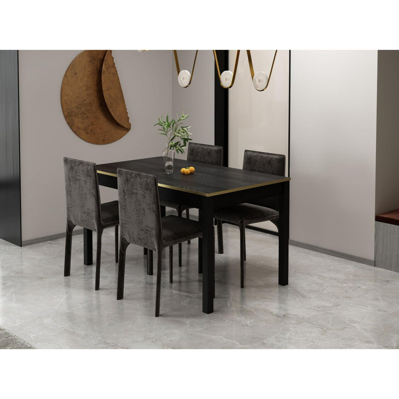 Ferro Beech Dining Table, Black