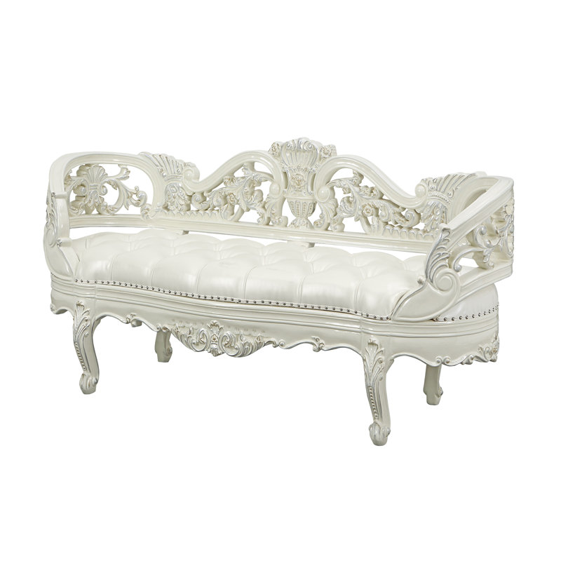 Kamrul Faux Leather Bench
