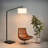 Stretch Chairside Arc Floor Lamp - Matte Black 75" Height