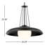 Luminaire suspendu en forme de dôme à 1 lumière Exton-567730937
