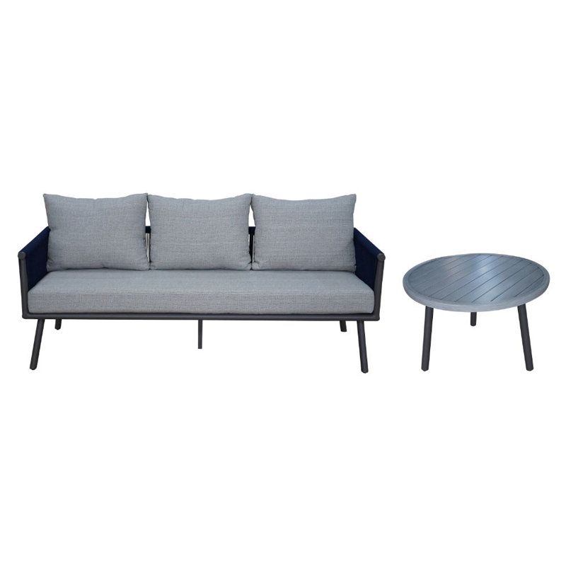 Mervyn Teak 3 - Person Patio Conversation Set with Cushions