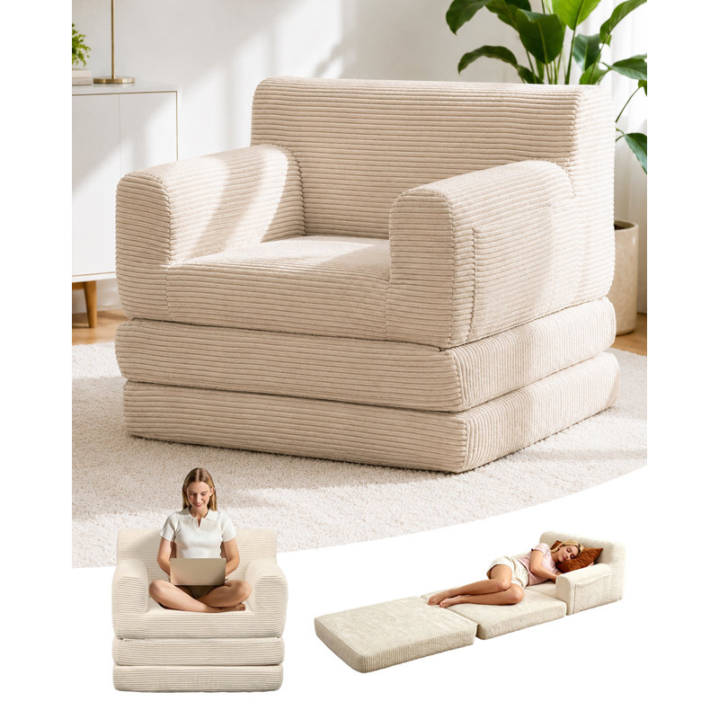 Canapé-lit modulaire à compression Boneless, Blanc