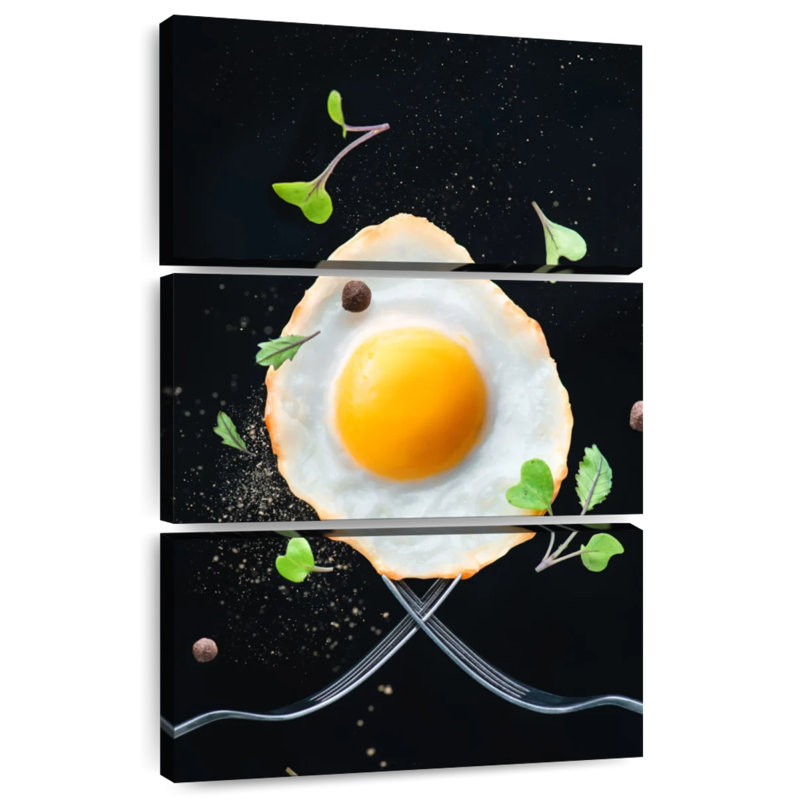Yarlin Fried Egg For Breakfast, 32" H x 20" W
