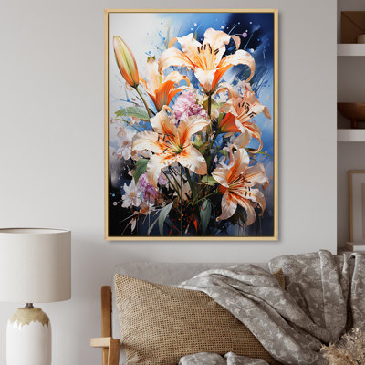 " Lilies Representation Multicolored Acrylic I "