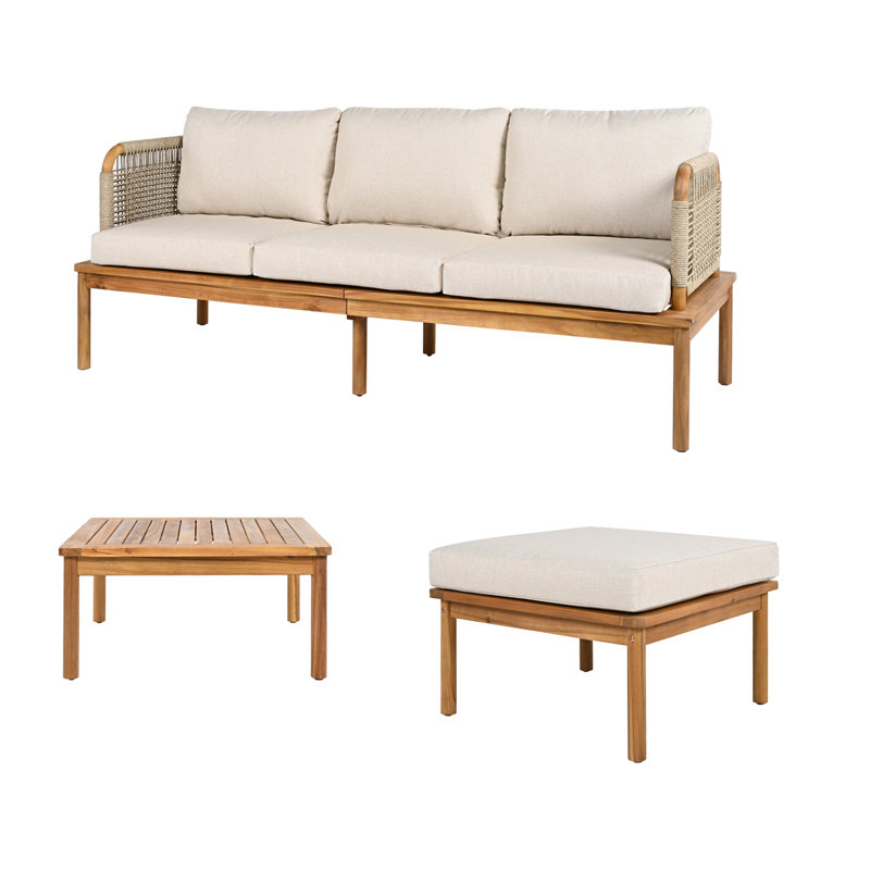 Ensemble de conversation modulaire d'extérieur 3 pièces