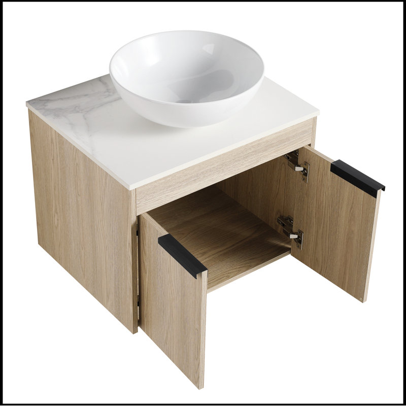 Ricards 23.60'' Single Bathroom Vanity with Ceramic Top
