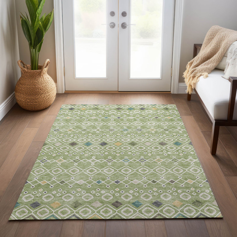 Tapis rectangulaire Aleighna avec envers antidérapant, Rectangle 9 pi x 12 pi