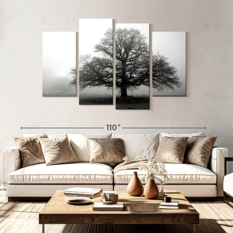 Arbre Harnek dans la brume, H 54 po x l 84 po