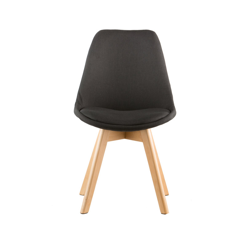 18'' H Upholstered Side Chair, Black