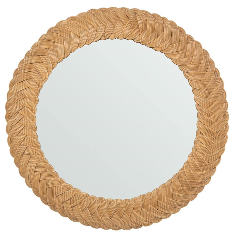 Bayou Breeze Babali Wicker Round Wall Mirror | Wayfair