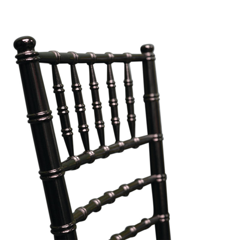Arrington 43cm H Solid Wood Ladder Back Stacking Side Chair, Black