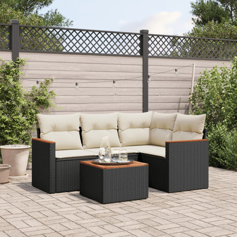Ensemble de canapé de jardin Vidaxl - noir