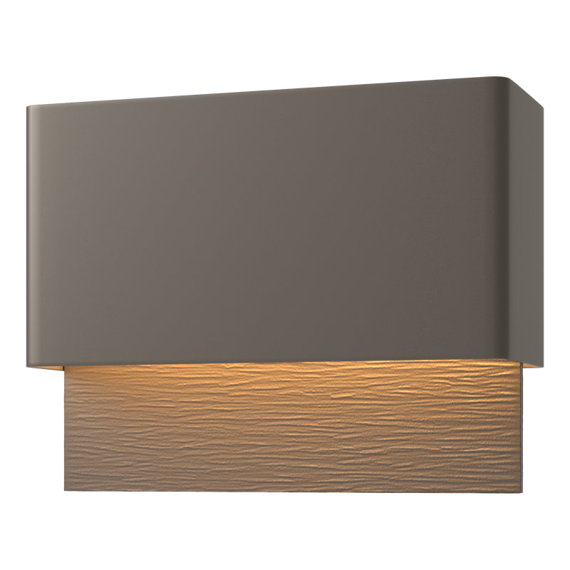 Stratum Integrated LED Outdoor Flush Mount, Coastal Dark Smoke, Coastal Dark Smoke, 7.4" H x 9.5" W x 3.7" D