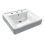 Lavabo de salle de bain rectangulaire encastré en céramique avec trop-plein Concord