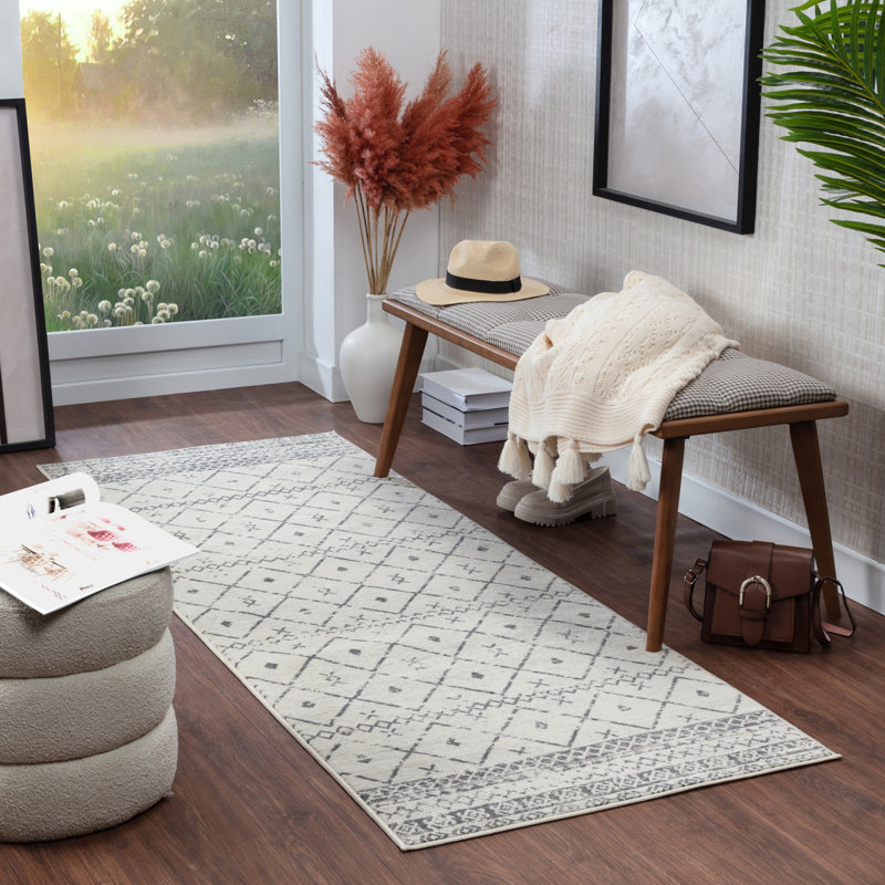Geometric Area Rug, Runner 80 x 220cm