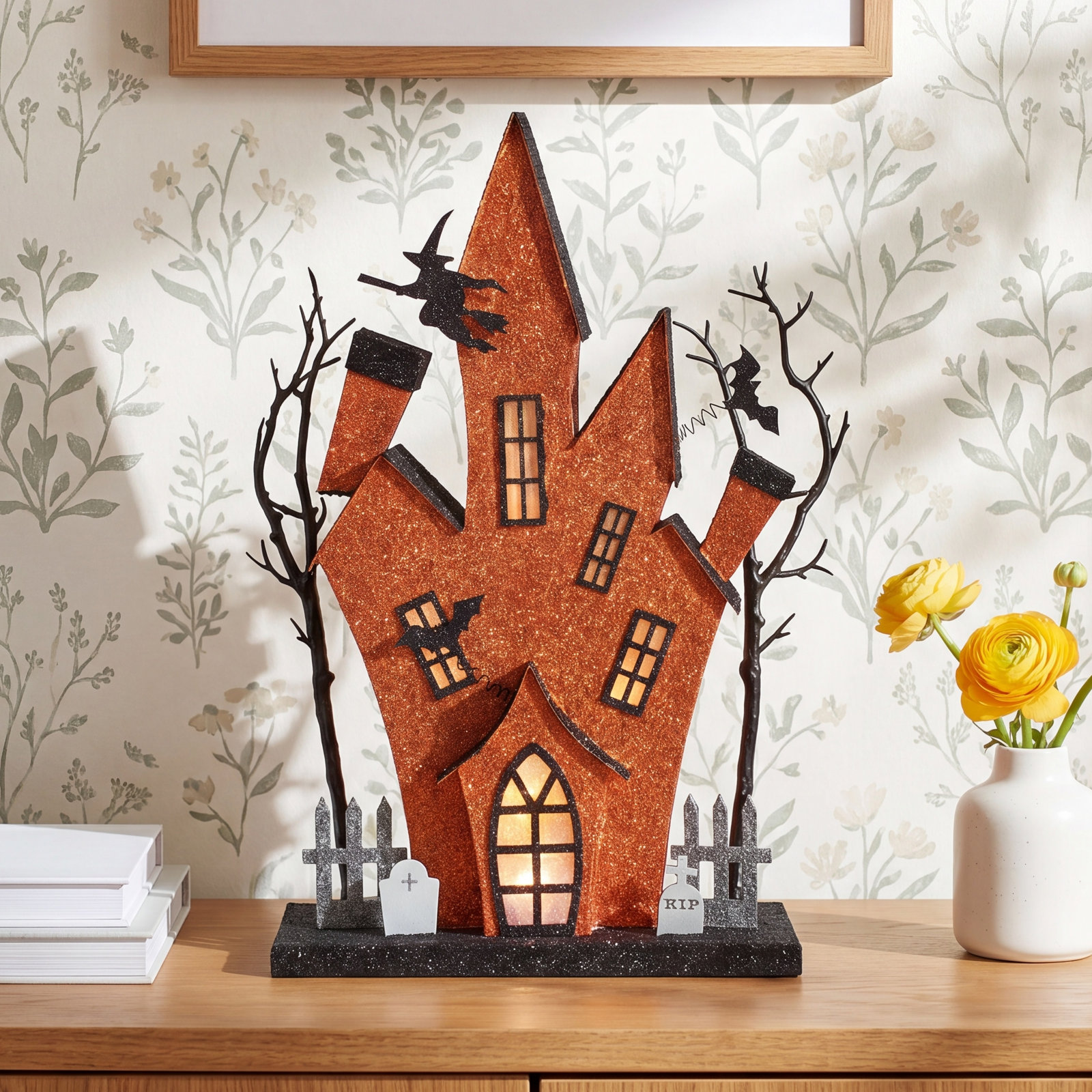 18" LED Cardboard Haunted Mansion