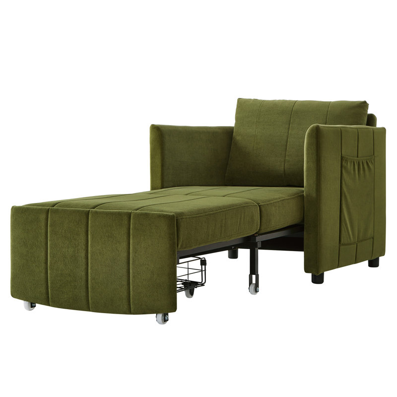 Canapé-lit rembourré convertible, Vert