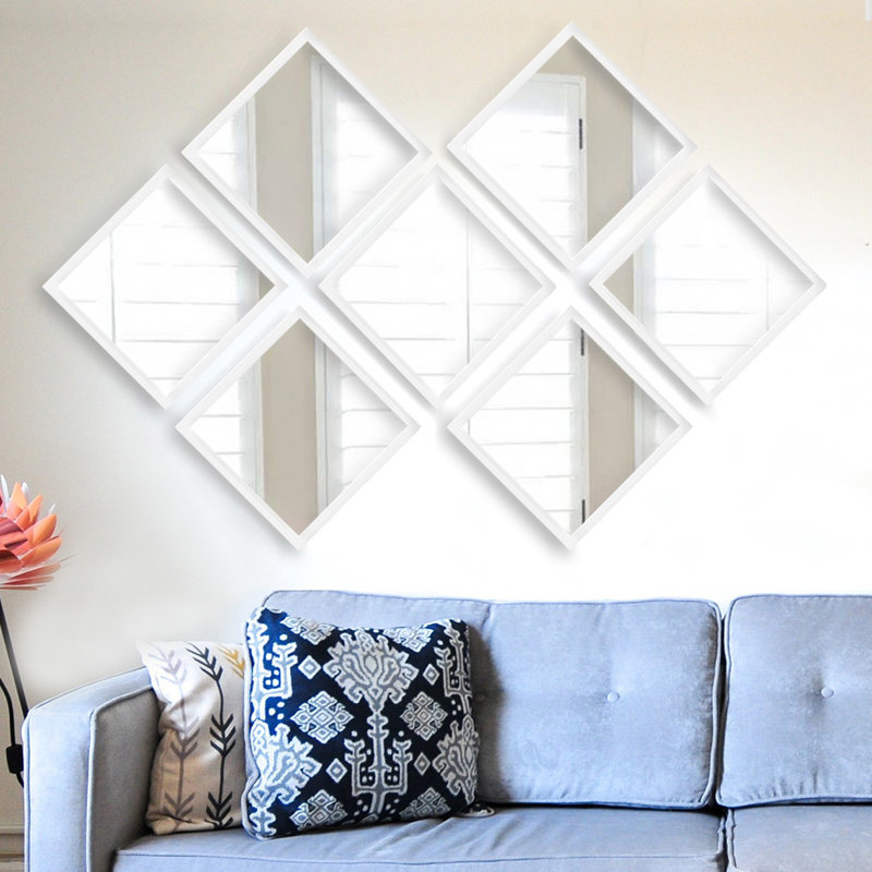 Munden Flat Wall Mirror, White