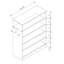 Armoire à chaussures / rangement à 5 tablettes avec 2 portes en métal foncé