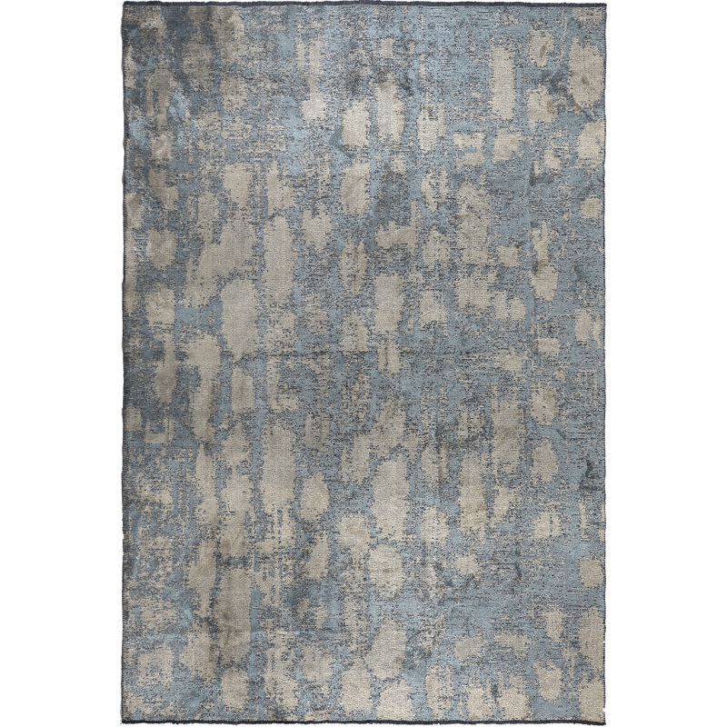 Rapture Abstract Area Rug in Light Blue/Beige/Gray, Rectangle 7'10" x 9'10"