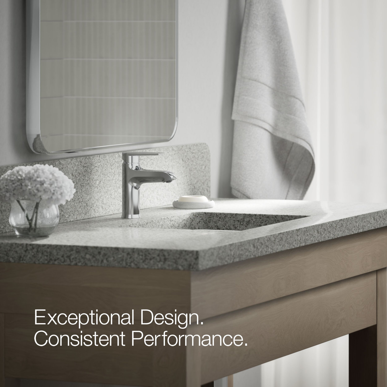 Hint Single-Handle Faucet with Pop-Up Drain, Polished Chrome
