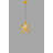 Elegant Mustard Metal Chandelier, Adjustable Height, 11.8 x 14.2 inches | Durable Metal Body, Ø11.8 x 2.8 inches Base Plate | E27 Socket, Max 40W (Bulb Not Included) | Stylish Lighting for Dining Room & Living Spaces-719829858