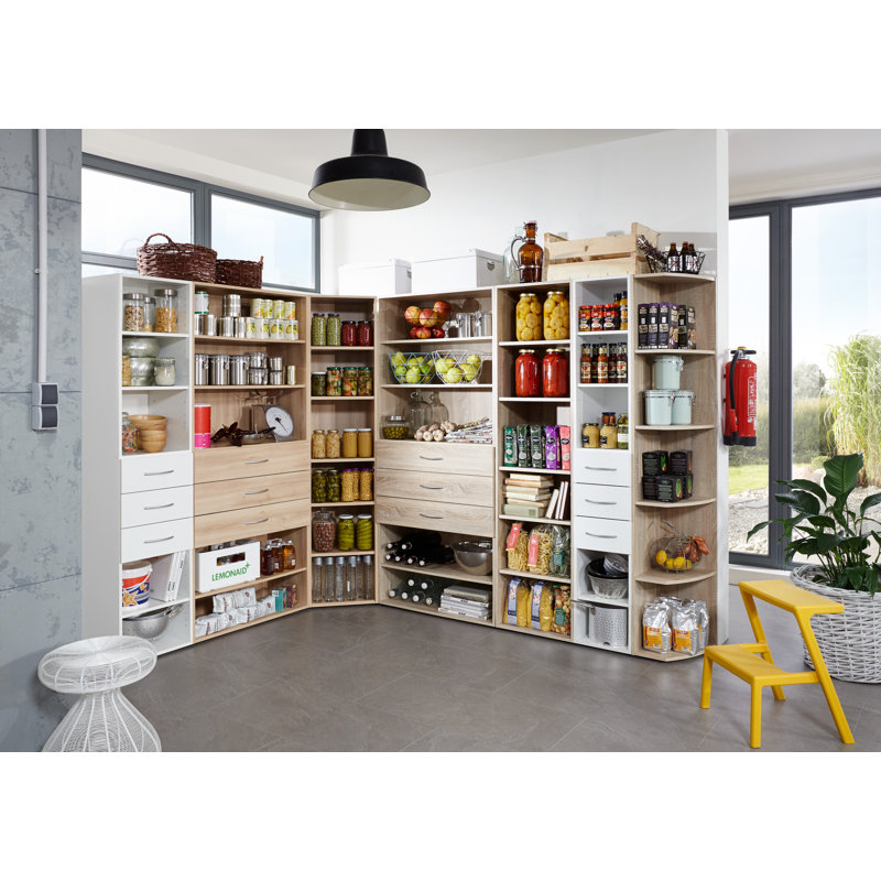 Alin 40cm W Manufactured Wood Shelving Unit, Oak Sawed Raw