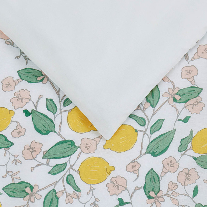 Brooklyn Loom Verbena Cotton Floral Duvet Cover, King Duvet Cover + 2 Shams