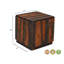 Table de bout carrée en bois massif avec base plateforme