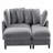 Basic Sectional Sofa, 83"  Sofa L-Shaped Sofa Upholstered  Sofa With Ample Storage Space, Movable Ottoman And Six Throw Throw Pillows-589611077