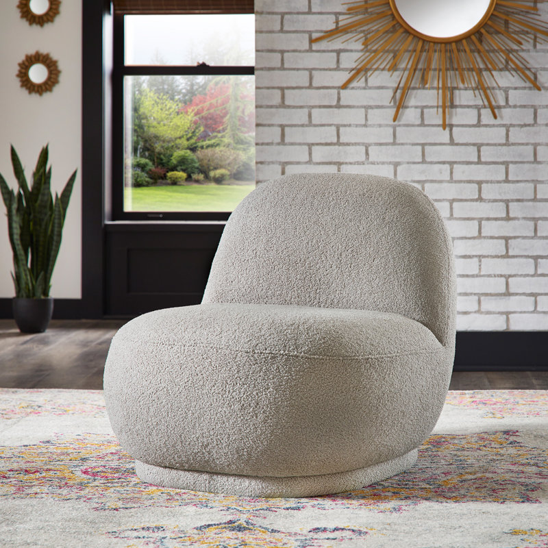 Méridienne Doniphan Modern Boucle, Tissu gris