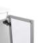 Meuble-lavabo mural 30 po avec lavabo en céramique, 2 portes à fermeture en douceur, meuble-lavabo blanc brillant et 1/2 porte en verre gris, contreplaqué-129864871